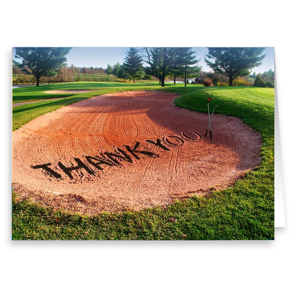 Sand Trap Golf Themed Thank You Note Cards 10 Boxed Set Thank You Cards