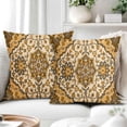 thumbnail image 7 of Vintage Bohemian Style Mustard Yellow Pillow Covers Set of 2 for Couch (20X20 Inch), 7 of 7