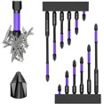 thumbnail image 1 of HUGFEGWE Upgraded High Hardness And Strong Magnetic Bit,D1 Alloy Steel Impact Resistance and Non-Slip Toothed Bits,1/4 Inch Hex Shank Cross Impact Driver Bit Set (2 Set) CJB91-12829, 1 of 7