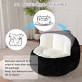 thumbnail image 5 of Sillas de bolsa de frijol sobredimensionadas,Sofá de piel falsa multicolor lleno de esponja triturada,Gran sofá para la sala de estar,No se requiere montaje, 5 of 5