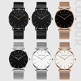 thumbnail image 1 of Men's Watches Luxury Quartz Wristwatch Men Business Casual Watch Fashion Braided Stainless Steel Watch Band Waterproof Watch for Men, 1 of 5