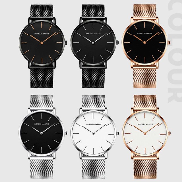 Men's Watches Luxury Quartz Wristwatch Men Business Casual Watch Fashion Braided Stainless Steel Watch Band Waterproof Watch for Men