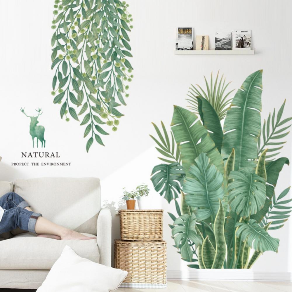 Details about   Tropical Roll PVC Self Adhesive Wall Stickers Decal Living Room Home Art Decors 