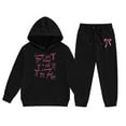 thumbnail image 4 of Girls Outfit Sets Toddler Boy Girl Long Sleeve Cute Print Warm Hoodie Sweatpant Kids Outfits Sweat Suit,2-13Y, 4 of 4