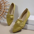 thumbnail image 2 of ZunFeo Ballet Flats for Women Soft Knit Slip on Shoes Fashion Pointy Toe Loafers for Daily Office, 2 of 9