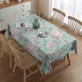 thumbnail image 2 of Pioneer Flower Floral Print Pattern Rectangle Tablecloth 60"x84",Waterproof Polyester Rectangle Table Cloth, Wipeable Spillproof Polyester Tablecloth for Dining, Camping, Indoor and Outdoor, 2 of 5