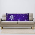 thumbnail image 5 of Fuzoiu Dark Purple Snowflakes Print Body Pillowcase 20x54 in,Long Pillow Case, Microfiber Body Pillow Cover, Soft and Breathable Pillowcase, 5 of 7