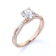 thumbnail image 4 of JeenMata Anillo de Compromiso de Moissanita de Corte Redondo Infinito de 1 Quilate en Oro Rosa de 18 K sobre Plata, 4 of 6