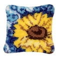thumbnail image 2 of Voxware DIY Pillow Case Latch Hook Kit Pillowcase Embroidery Set, Craft Cross Stitch for Beginners, Square Floral Throw Pillow Cover Style B, 2 of 8
