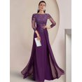 thumbnail image 2 of Vestido Geforsp Dusty Rose con mangas 3/4 para madre del novio, 2 of 8