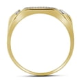 thumbnail image 1 of 10kt Yellow Gold Mens Round Diamond Rectangle Cluster Ring 1/2 Cttw, 1 of 2
