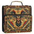 thumbnail image 5 of FORMRS Zipper Binder with Shoulder Strap 2-inch Ring 500 Sheet Capacity File Bag, Retro Abstract Eagle, 5 of 5