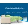 thumbnail image 3 of 300 Thread Count 100% Egyptian Cotton Sleeper Sofa Bed Sheet Set Stripe Olympic Queen Size (66"x 80"x 5" ) with 4 -PCS Fitted Straps Color Sage, 3 of 6