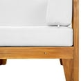 thumbnail image 5 of vidaXL Sectional Corner Sofa & Cream White Cushions Solid Acacia Wood, 5 of 7