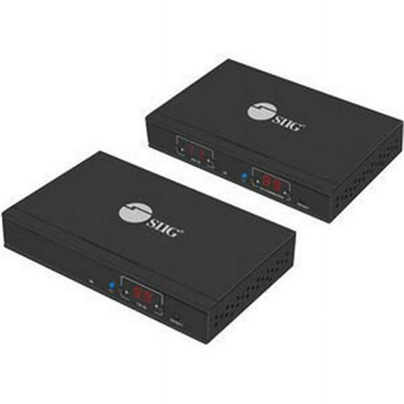 SIIG HDMI Over IP Extender / Matrix with IR - Kit - Video/audio/infrared/serial extender - RS-232, HDMI, HDbitT - up to 394 ft
