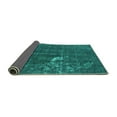thumbnail image 2 of Ahgly Company Indoor Square Oriental Turquoise Blue Industrial Area Rugs, 8' Square, 2 of 4