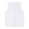 thumbnail image 3 of TOPTIE Adult Volunteer Activity Vest Supermarket Uniform Vests Clerk Workwear-White-XL, 3 of 7