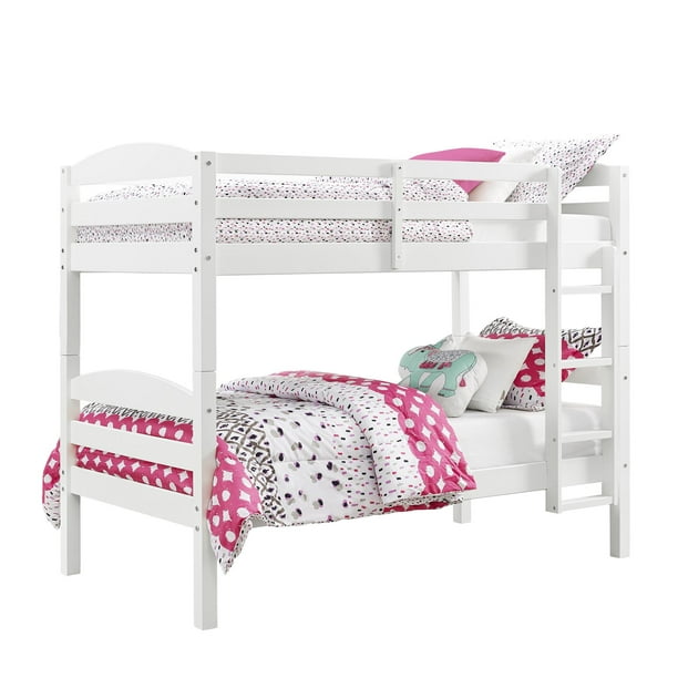 Better Homes & Gardens Leighton Wood TwinOverTwin Bunk Bed, White
