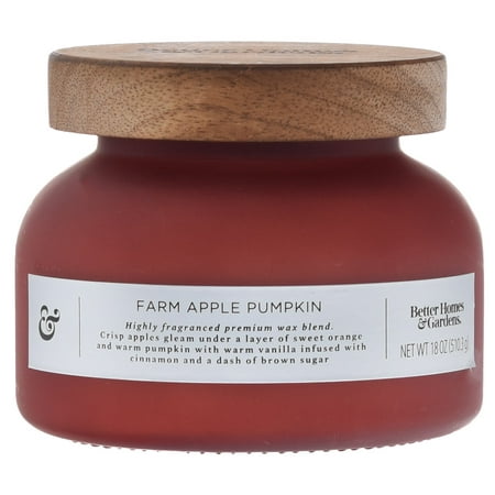 Better Homes & Gardens Farm Apple Pumpkin 18oz Scented 2-Wick Candle