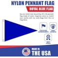 thumbnail image 3 of Solid Color 2ft x 3ft Nylon Pennant Flag - Royal Blue | Durable Outdoor Flag for Events | Ideal for Decorations and Displays | 2ft x 3ft Royal Blue Flag, 3 of 6