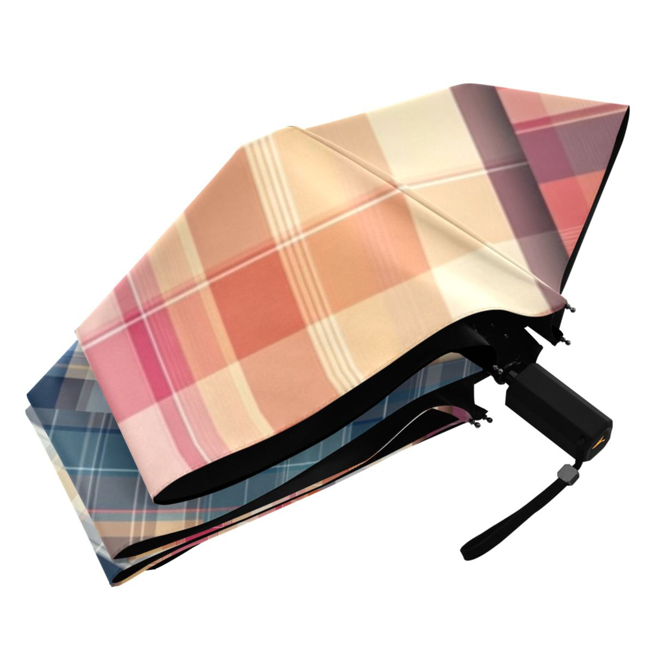 ALAZA Checkered Grid Pattern-a2 UPF 50+ Compact Folding Umbrella for Rain Travel Umbrella Packable