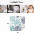 thumbnail image 4 of Turquoise Coastal Turtle Cloth Napkins, Ocean Coral Nautical Washable and Reusable Dinner Napkins Set of 6, Table Napkin for Kitchen Party Birthday Wedding Hotel Housewarming 20"x20", 4 of 8