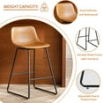 HeuGah Counter Height Bar Stools Set of 4, Counter Stools with Backs ...