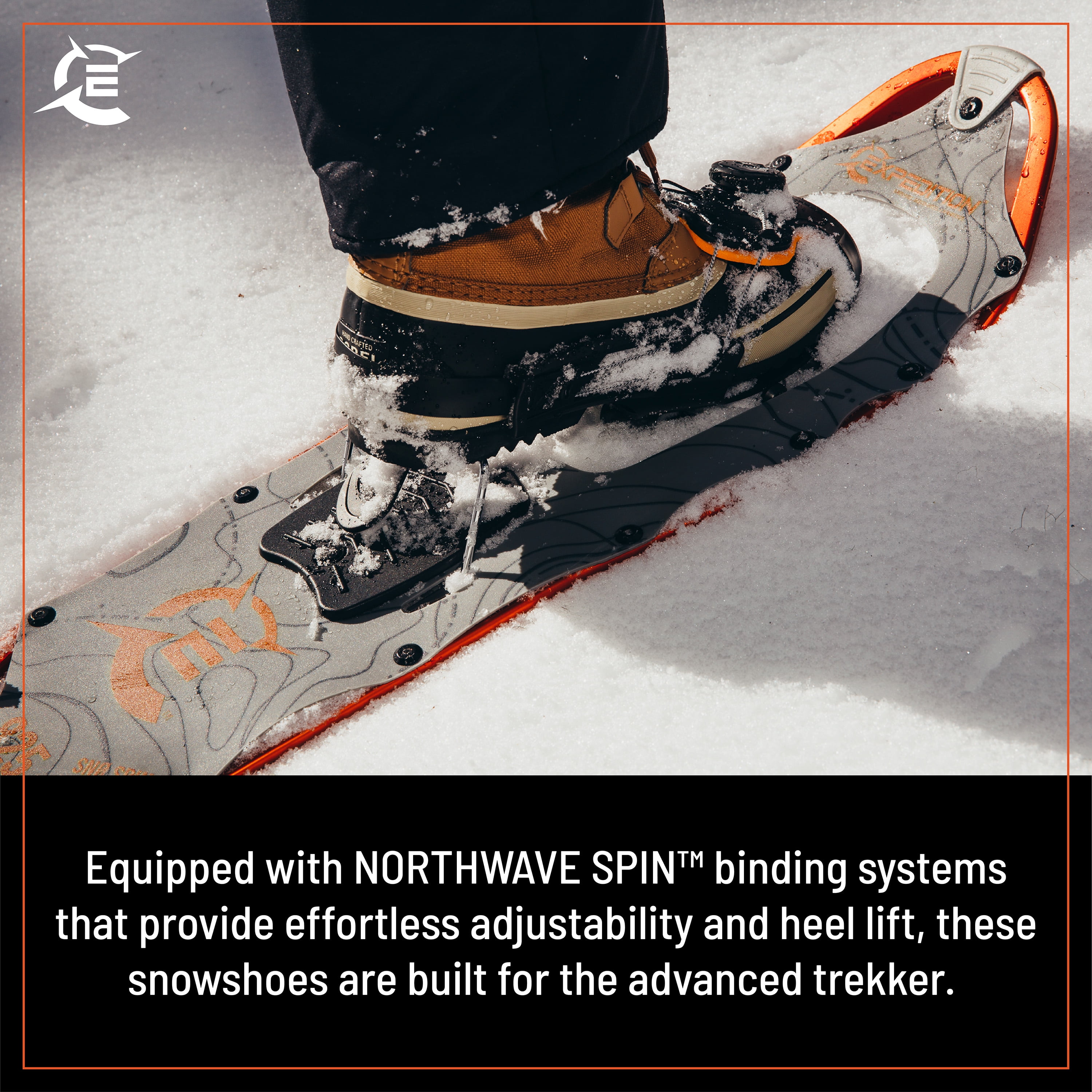 Sno Spin Series Men and Women's Lightweight Aluminum Frame Snowshoe Kit, Size 21 - Spin Bindings