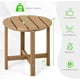 thumbnail image 3 of ZYPPPA Round Outdoor Side Table, 18 Inch Weather Resistant HDPE Adirondack Table, Outdoor Indoor Chairside End Tables, Patio Side Table for Lawn Garden Balcony Backyard, Easy Assembly (2, Brown), 3 of 9