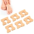 thumbnail image 5 of 6pcs Individual Toe Separators Soft Silicone Correct Toes Relief Foot Pain Toes Separate Tool Khaki, 5 of 5