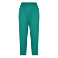 thumbnail image 3 of WTXUE Capris for Women, Capri Leggings for Women High Waisted Cutout Yoga Capris Lightweight Cozy Cropped Pants Solid Soft Pajams Pants (Mint Green, L), 3 of 8