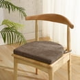 thumbnail image 2 of Sweet Home Collection U-Shape Molded Memory Foam Chair Pads With Ties Coffee 6 pack, 2 of 3