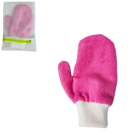TiCK Removal Glove for Pets & People - Gently Remove Ticks with Ease - Chemical-Free Durable Portable Tick Management Tool for Outdoor Adventures & Daily Use Pink