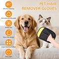 thumbnail image 2 of Tripumer 2PCS Pet Hair Removal Gloves Reusable Static Cling Grooming Gloves Cat & Dog Hair Removal Tool for Clothes, Sofas, Carpets, and Car Seats - Black, 2 of 9