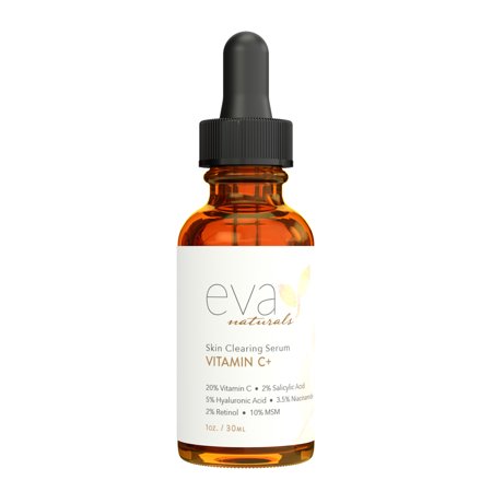 Eva Naturals Vitamin C Serum Plus Retinol, Hyaluronic Acid, Salicylic Acid, Niacinamide