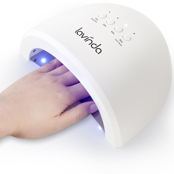 Lavinda Lampe à Ongles UV LED pour Vernis Gel, Séchoir à Ongles 48 W avec Fini Mat de Qualité Supérieure, Lumière UV à Polymérisation Rapide avec 4 Minuteries, Capteur Intelligent et Base Détachable pour H