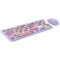 thumbnail image 2 of Wireless Keyboard and Mouse Combo, 2.4GHz Retro Full Size Typewriter Keyboard with Number Pad & Wireless Mouse for Laptop, PC, Desktop, Mac, Windows - Black Colorful, 2 of 5