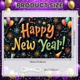 thumbnail image 2 of Colorful Design Happy New Year Banner Festive New Year Display Firework Pattern Balloon Decoration Festive Backdrop for New Year Party Holiday Celebration Indoor Decoration, 2 of 9
