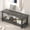 Grey, variant on Industrial Entryway Bench with Storage, Rustic Wood and Metal Shoe Rack Bench Seat, 47 Inch