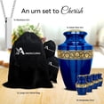 thumbnail image 3 of Juego de urnas funerarias AMERICURN Blue para adultos con cenizas y recuerdos, 3 of 8