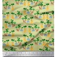 thumbnail image 1 of Soimoi Viscose Chiffon Fabric Tree,Giraffe & Reindeer Animal Fabric Prints by Yard 42 Inch Wide, 1 of 1