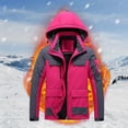 thumbnail image 2 of Tarmeek Waterproof Ski Jacket for Women Men Warm Winter Outdoor Stitching Color Insulated Snow Jackets Coats Hooded Zipper Pockets RainCoat Thick Mountaineering Suit Ski Suit, 2 of 3