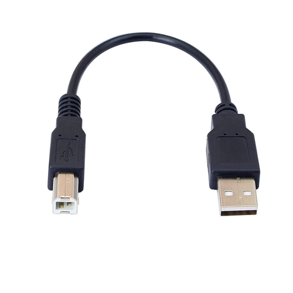 Câble d'Imprimante USB, Cordon de Numériseur USB 2.0 Type A Mâle vers B Mâle Haute Vitesse pour Imprimante, Moniteur, Pilotes Rigides Externes, Numériseur et Plus, Noir