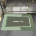 thumbnail image 2 of Aiteng Diatomaceous Bath Rug, Super Absorbent Non Slip Bathroom Floor Mats, Washable Bathtub Room Shower Rug, Green, 2 of 5