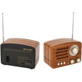 thumbnail image 4 of Portable Vintage Radio, Retro AM/FM Bluetooth Radio, Rechargeable Small Radios with Best Reception Wireless Speaker, Support TF Card AUX USB MP3 Player, Easy to Use, Gifts for Seniors Kids, 4 of 9