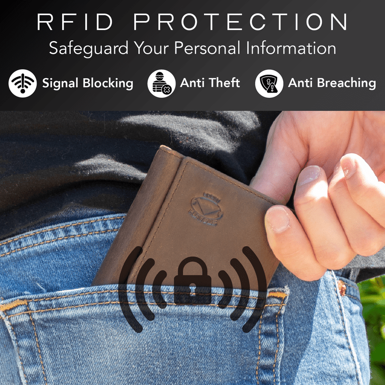 Stealth Mode Trifold Wallet RFID Blocking, Crazy Horse Brown photo 4