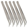thumbnail image 1 of Peahefy Point Tweezers,Curved Tweezers,5Pcs Curved Tweezers Stainless Steel Multifunctional Auxiliary Tools For Electronic Repair Jewelry Making, 1 of 8