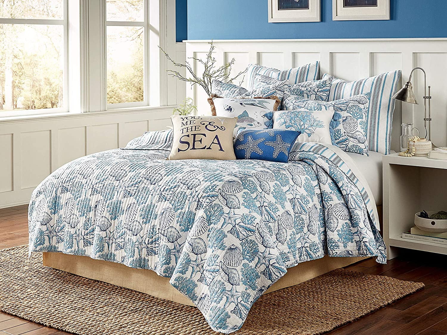 Levtex Home Blue Bay Quilt Set Twin Quilt (68x86in.) + One Standard