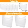 thumbnail image 2 of 6 Pcs Freezer Organizer Bins with Wheel Small Clear Plastic Pantry Organizer and Storage Tall Narrow Kitchen Organization Freezer Organization Rolling Bins Storage with Wheel Containers for Office, 2 of 12