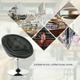 thumbnail image 6 of Costway 1PC Accent Chair Adjustable Modern Swivel Round Tufted Back  PU Leather Black, 6 of 10